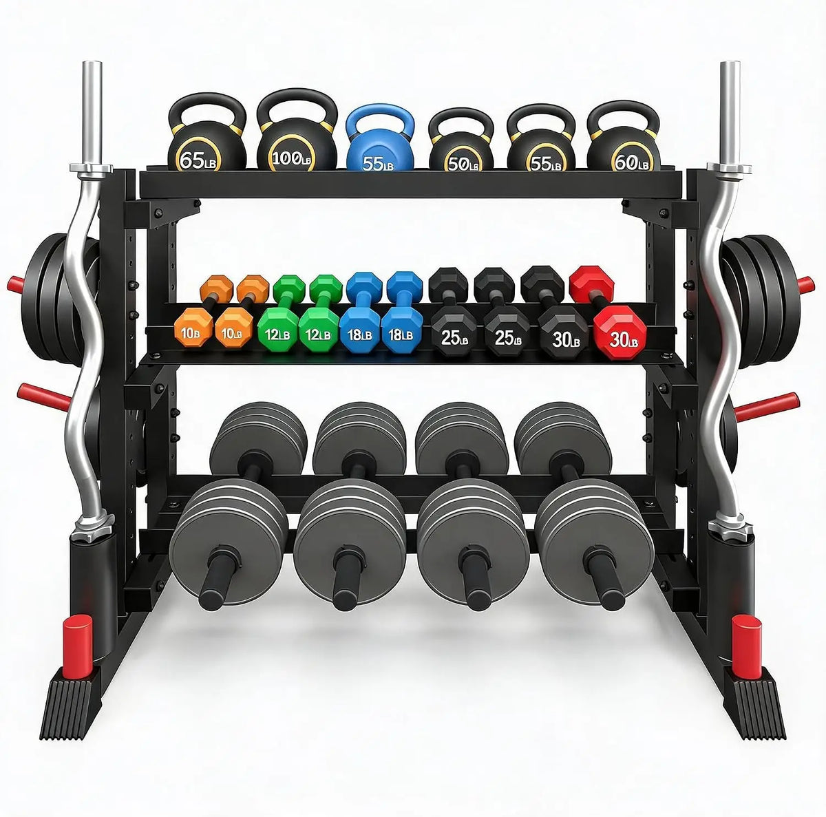 Garvee Heavy Duty 3 Tier Dumbbell Rack