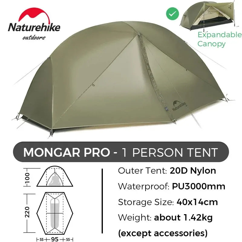 Naturehike Mongar PRO Double Layer Ultralight Camping Tent