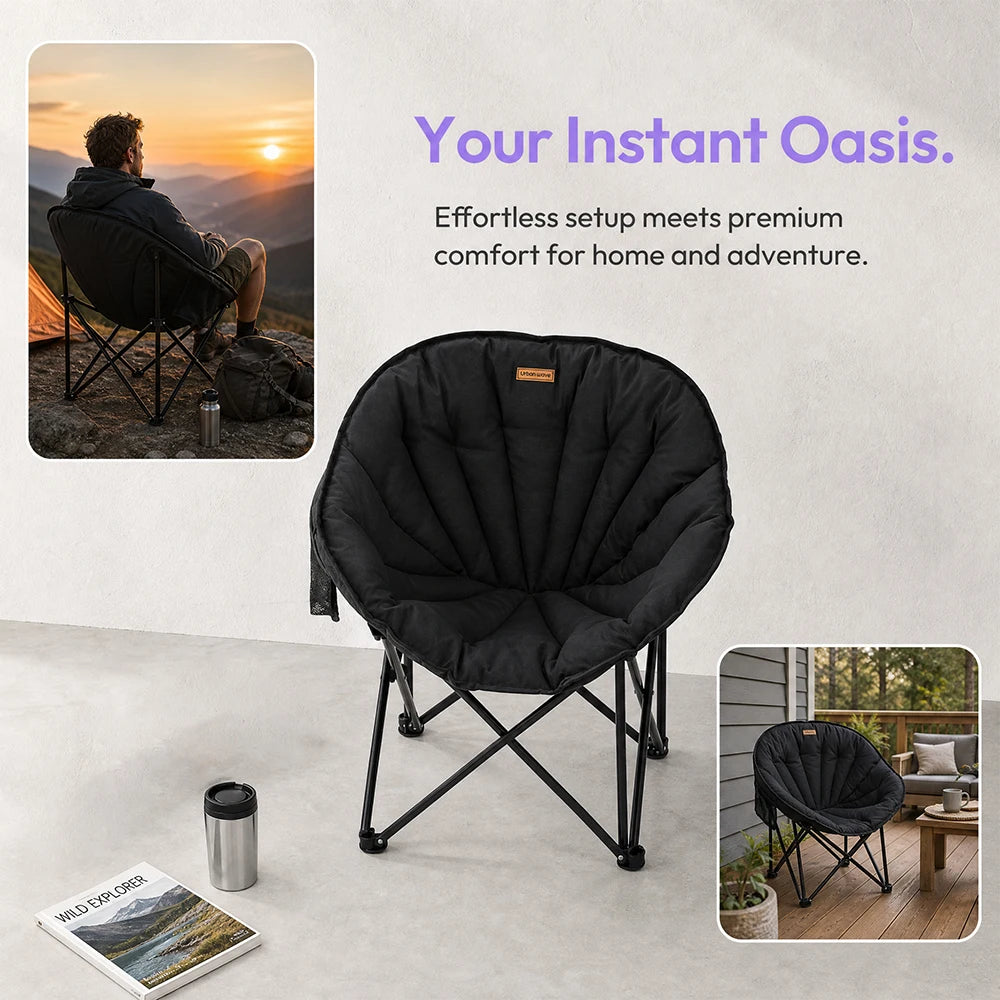 Heavy Duty Outdoor Folding Camp Chair 330 Lb Capacity