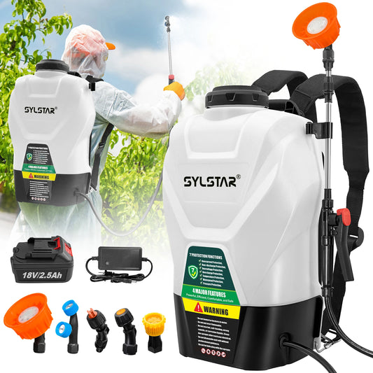 Electric Garden Sprayer With Telescopic Wand And Battery