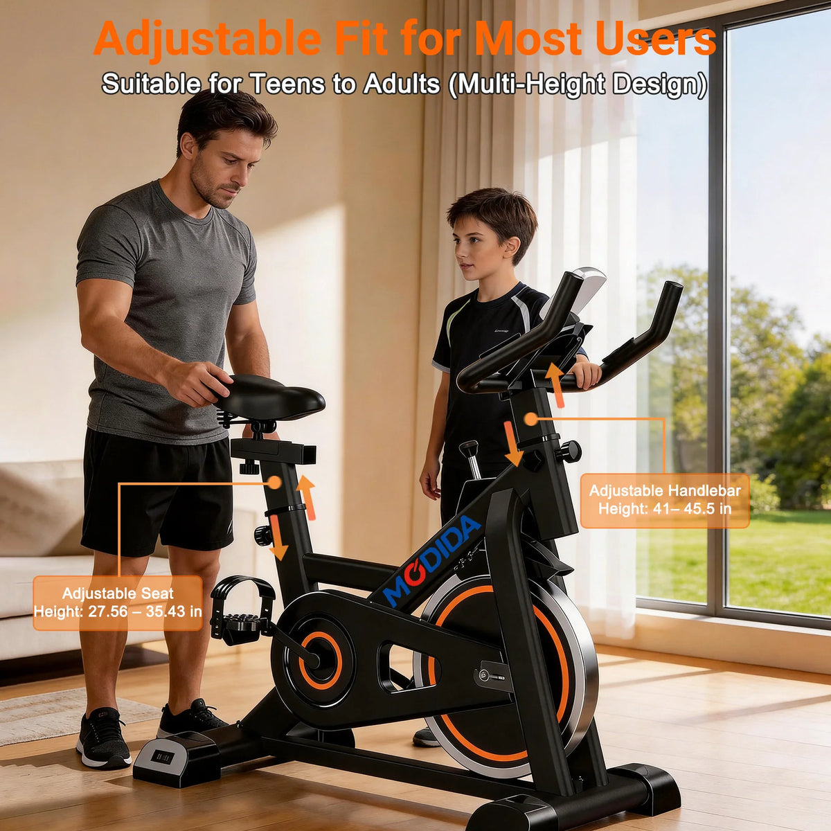 Magnetic Indoor Spin Bike With Bluetooth Speaker