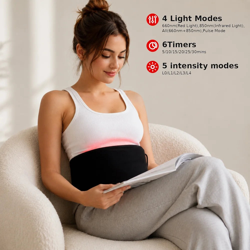 Red Light Therapy Belt 660nm 850nm Near Infrared Massage