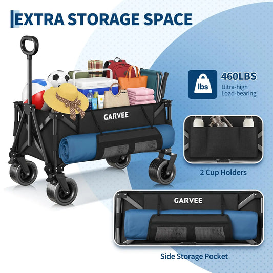 Acekool Heavy Duty Foldable All Terrain Wagon Cart