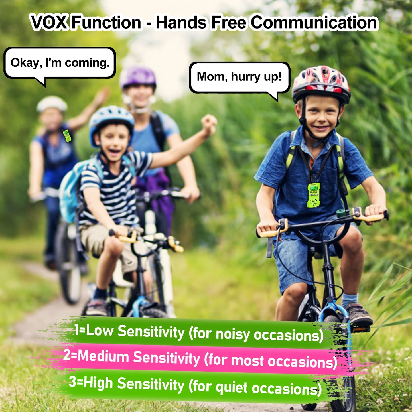 AWANFI Walkie Talkies 4 Pack Rechargeable Long Range Kids