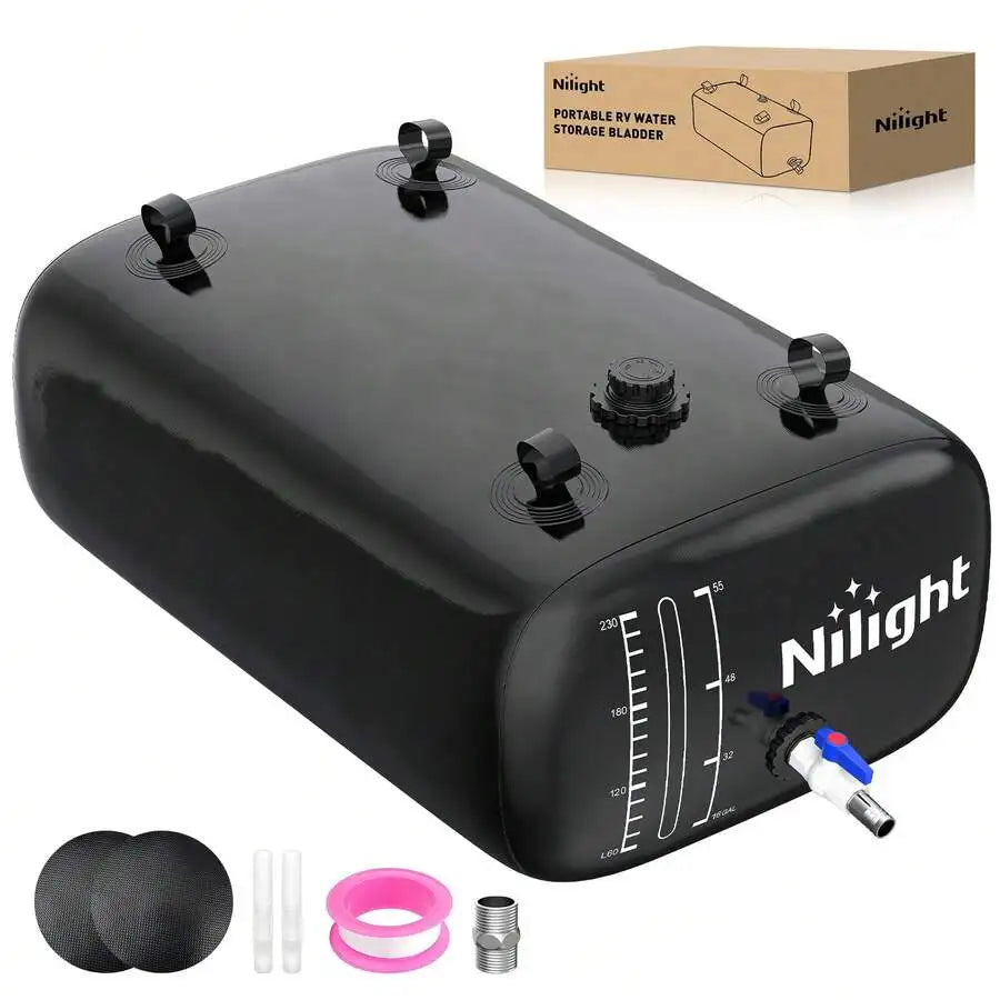 Nilight 240L Water Storage Bladder RV Potable Water Bladder Tank Camping Foldable Collapsible Water Storage Containers For Truck
