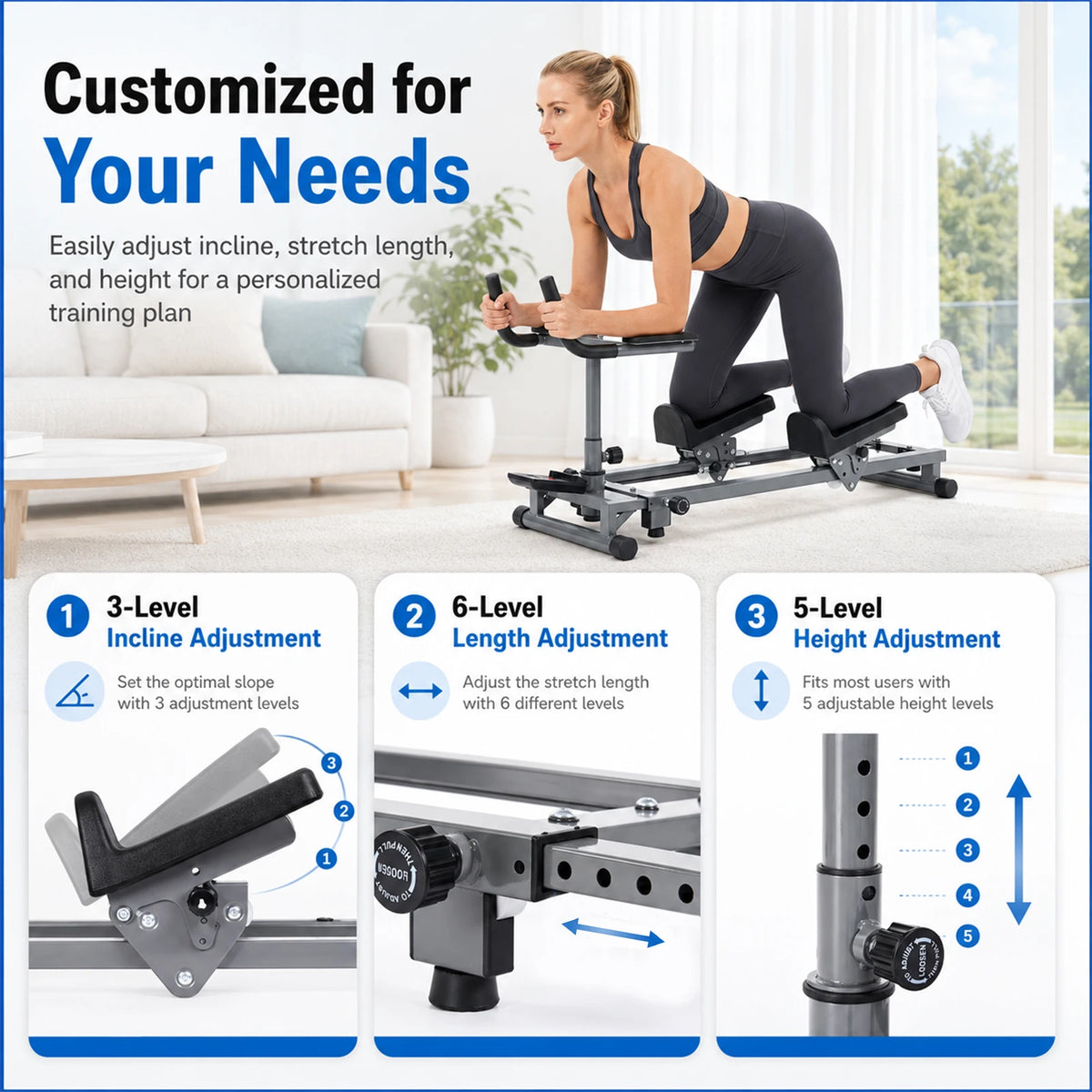 Adjustable Back Stretcher and Crawling Trainer