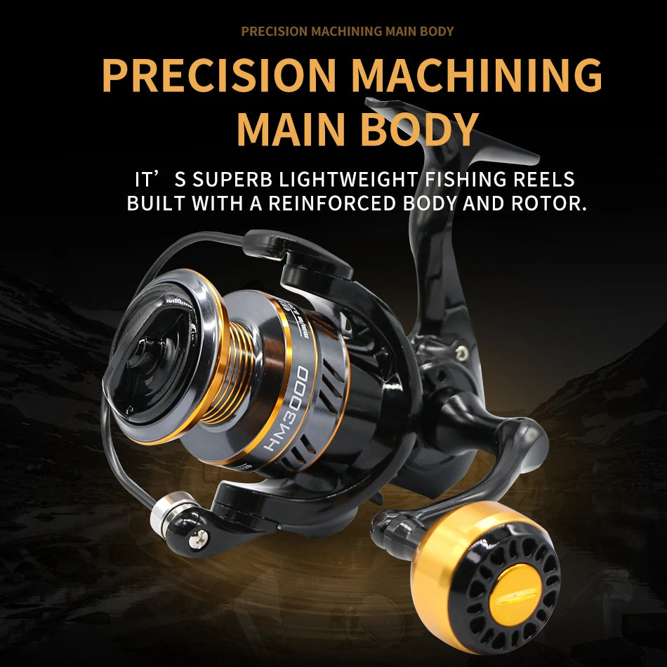Rooblinos Metal Spinning Fishing Reel 10kg Max Drag