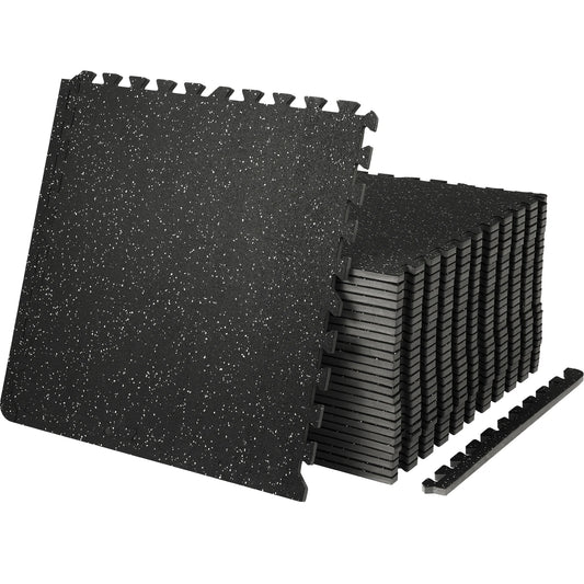 SucceBuy Interlocking EVA and Rubber Gym Floor Mats