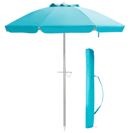 Homasis Aluminum Patio Beach Umbrella With Carry Bag