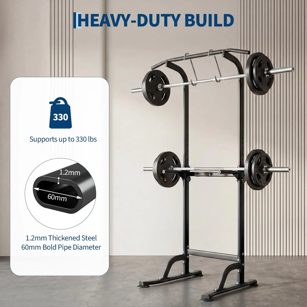 HiMISS Adjustable Power Tower for Strength Training
