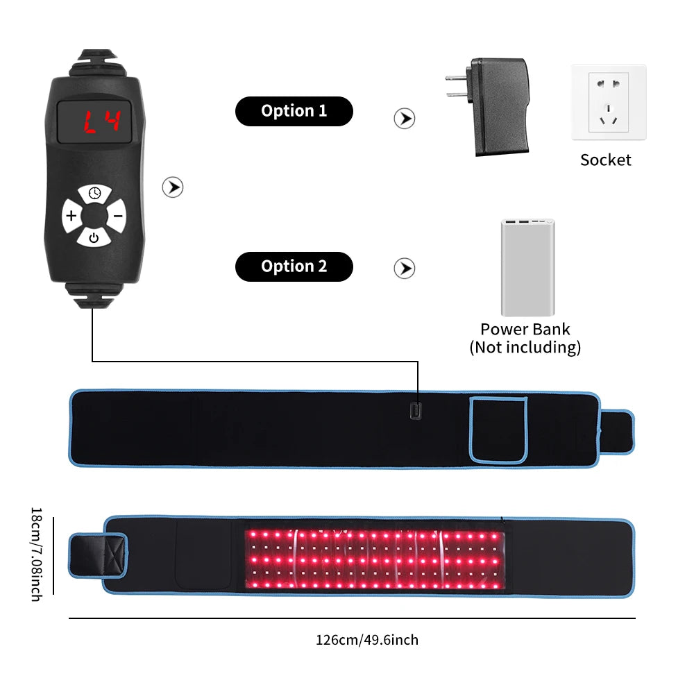 Near Infrared Light Wrap for Body Relaxation and Massage