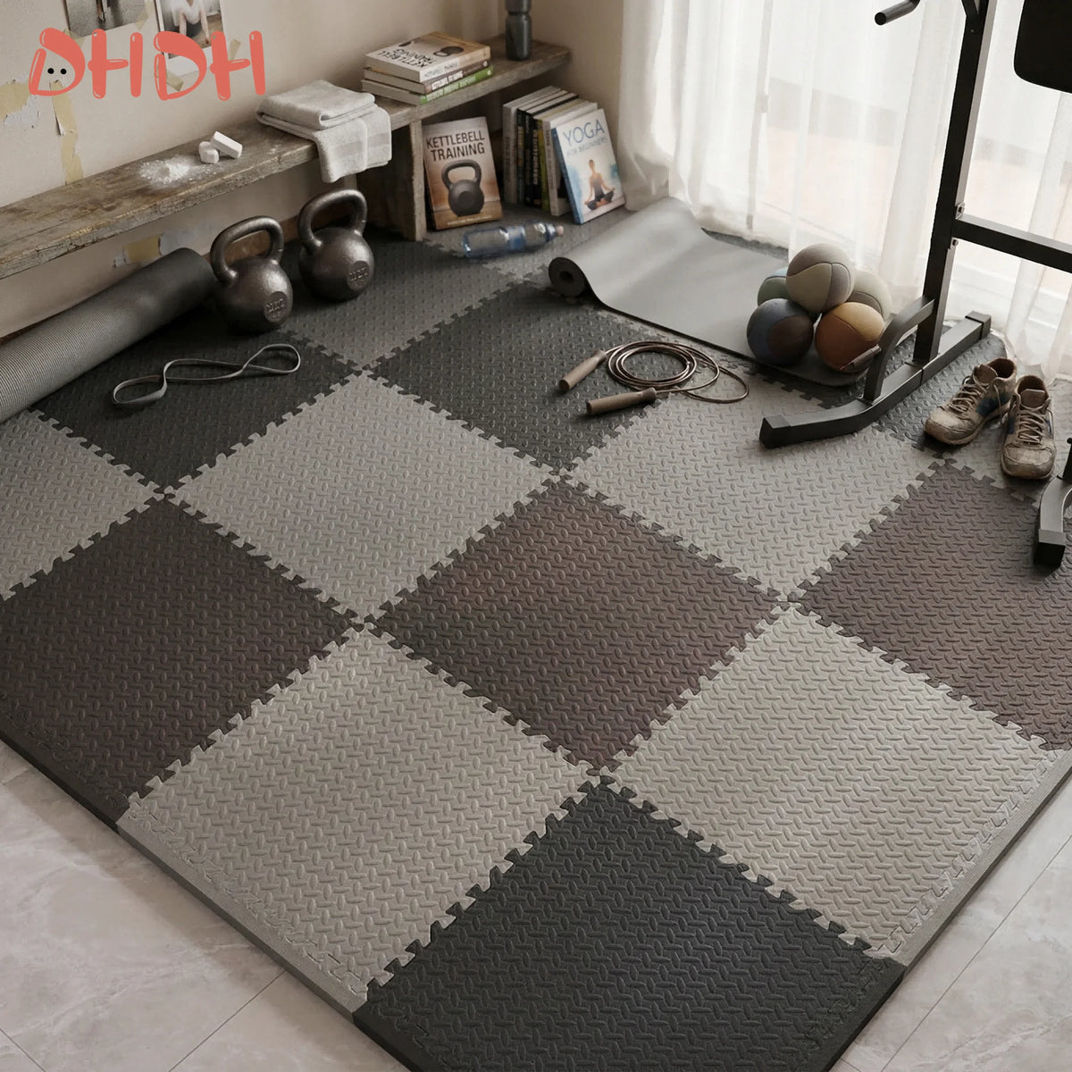DHDH Interlocking Anti-Slip Gym Floor Mat