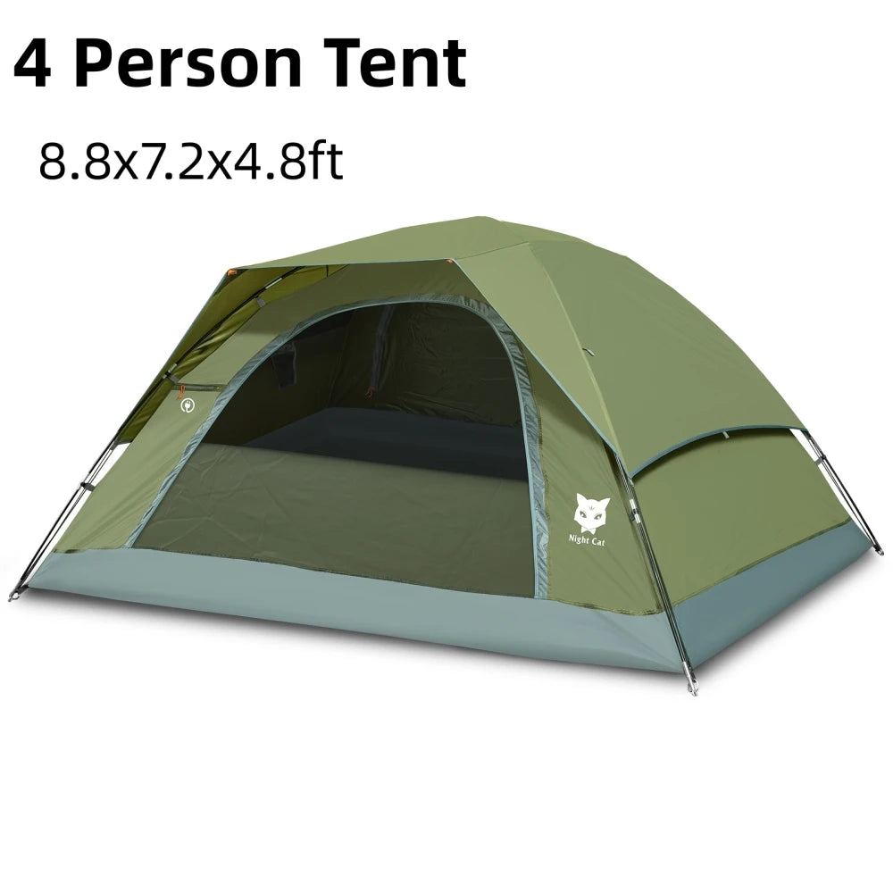 Night Cat Double Layer Camping Tent Lightweight Waterproof