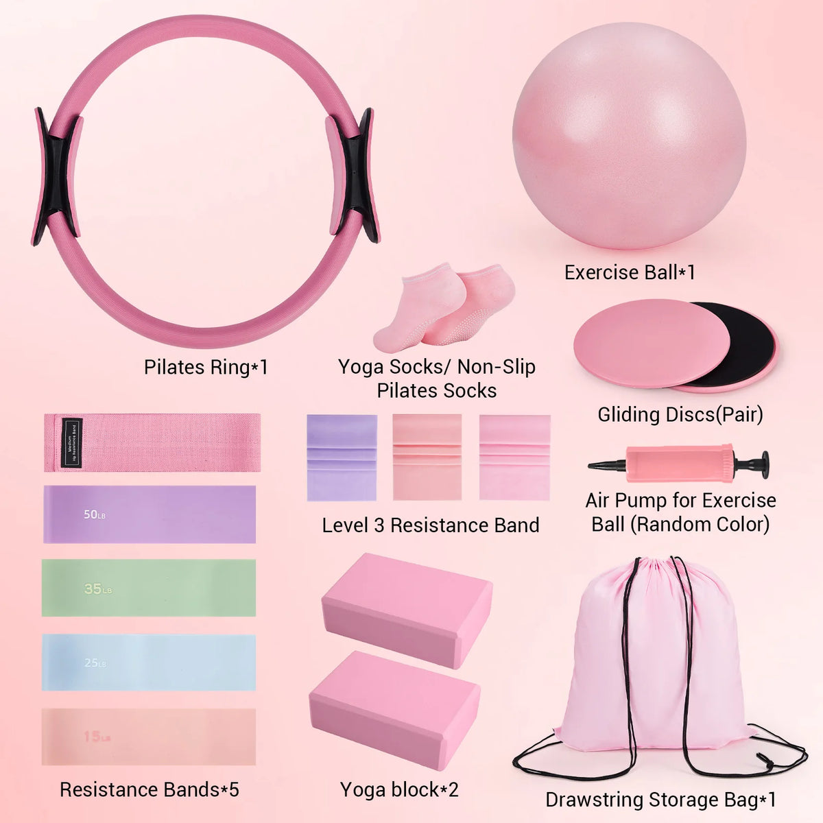 GAOMON 17-In-1 Pilates Ring Workout Kit