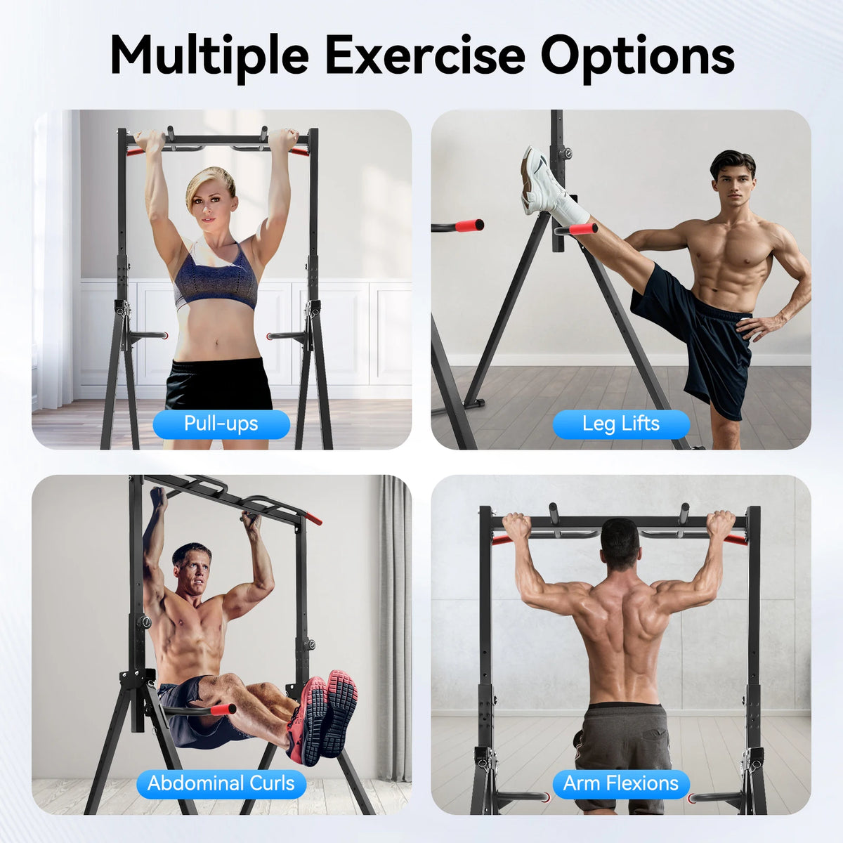 Adjustable Pull Up Bar 200kg Foldable Gym Station