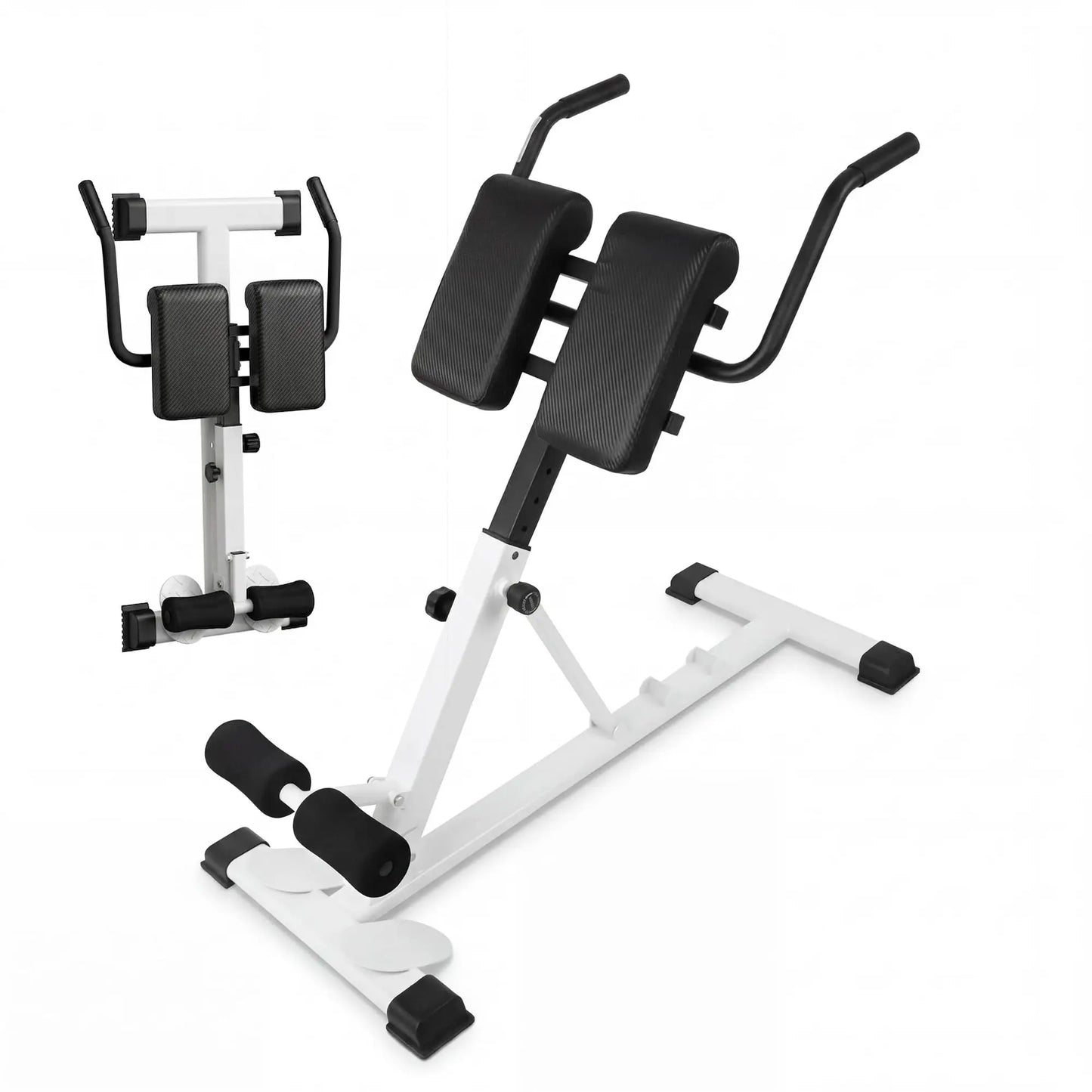 Roman Chair Hyperextension Bench For Home Gym, 330 lb Capacity Adjustable Back Extension Machine For Glutes Abs Core Hamstrings