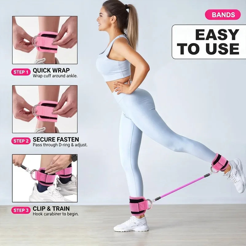 Ankle Resistance Bands for Glute and Leg Workouts