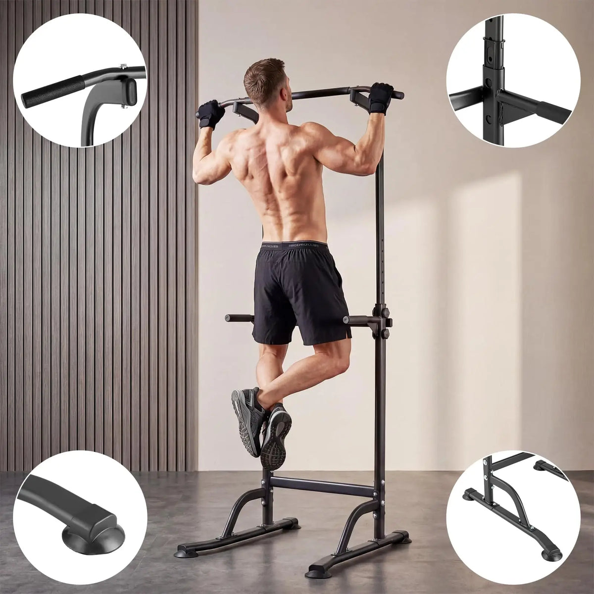 HiMISS Adjustable Power Tower for Strength Training