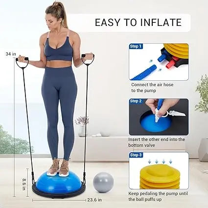 Half Balance Ball Trainer for Yoga Pilates Fitness