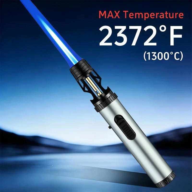 Refillable Butane Kitchen Torch With Adjustable Safety Flame