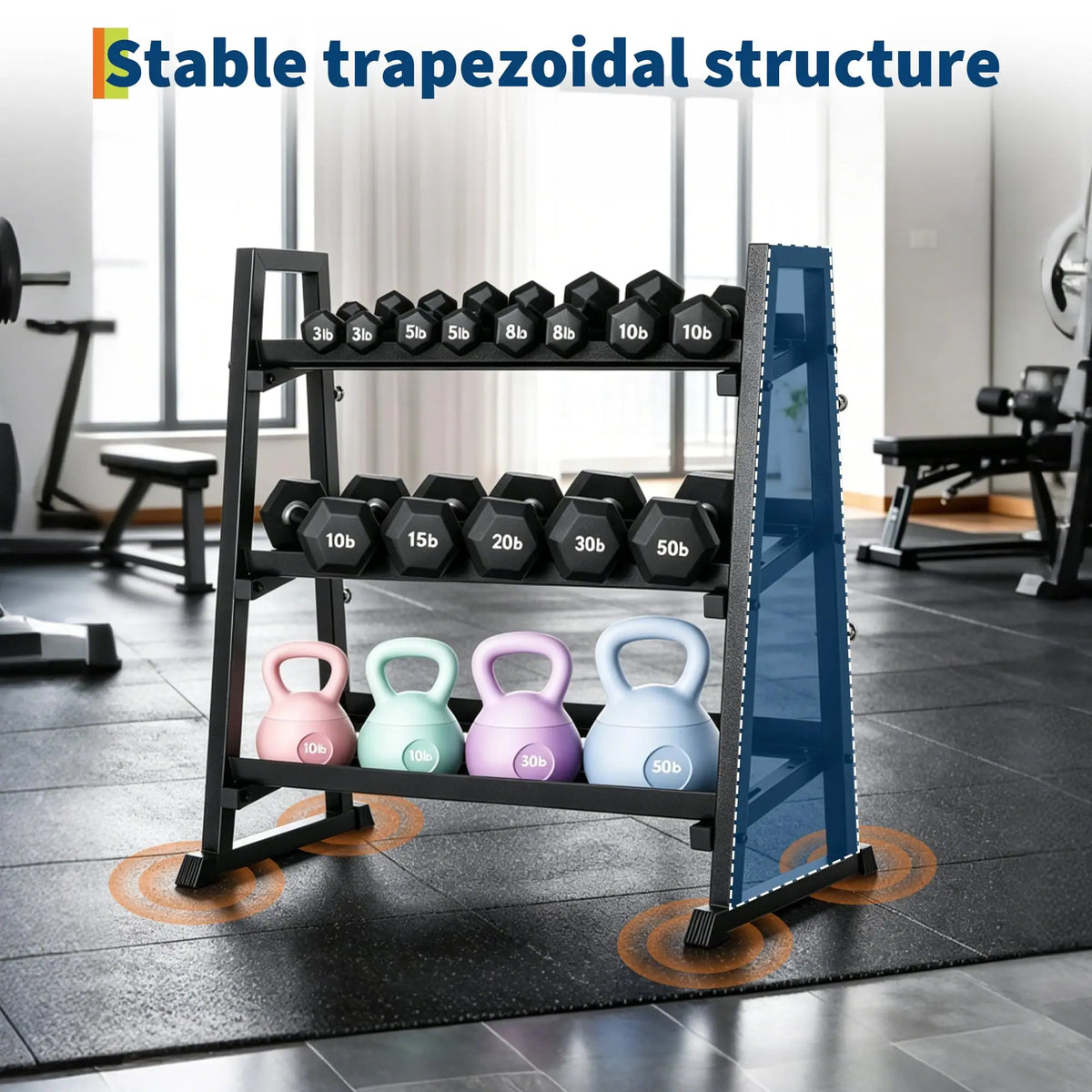 Himiss 3 Tier Dumbbell Rack For Home Gym
