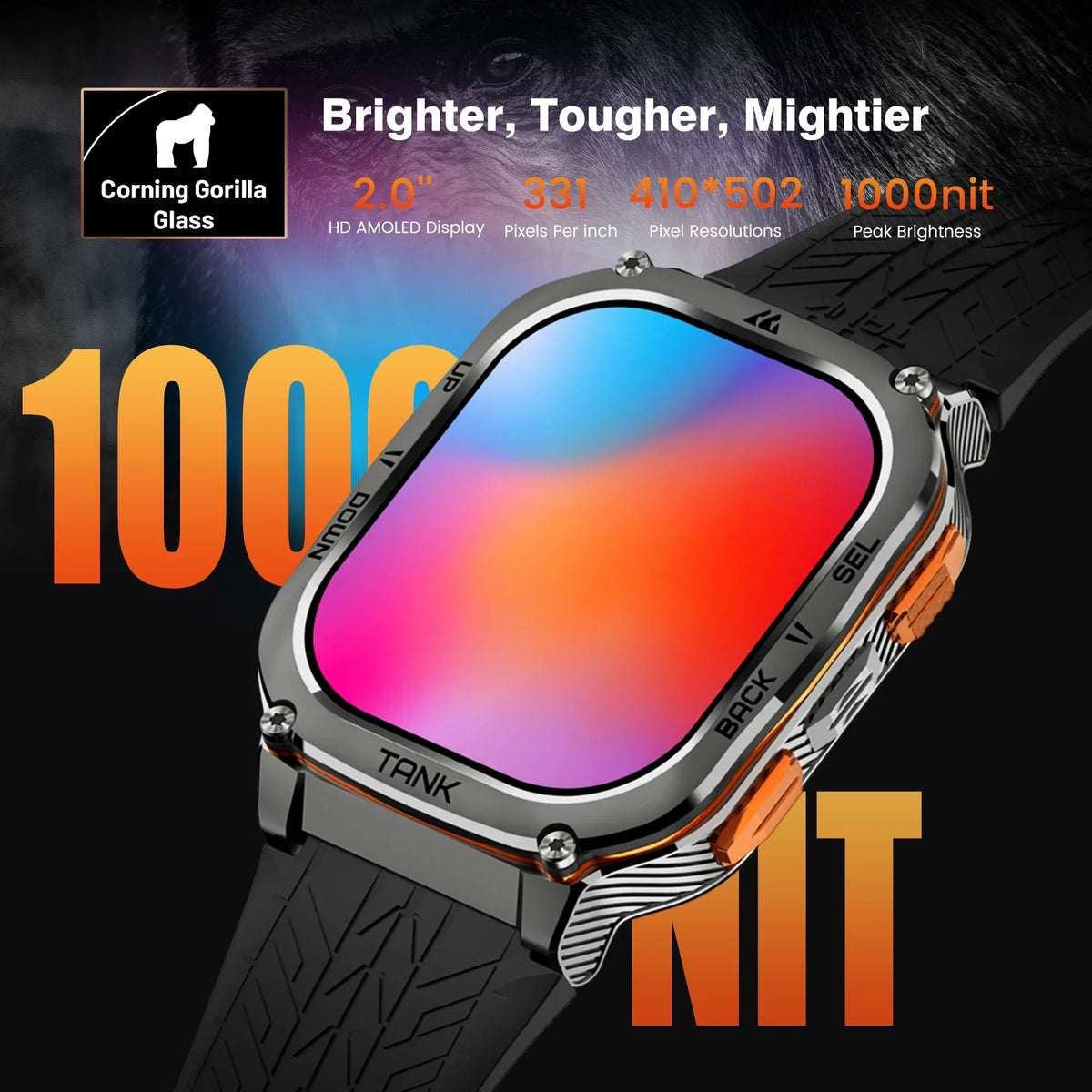 KOSPET Tank M3 Ultra GPS Smartwatch 5ATM IP69K Waterproof
