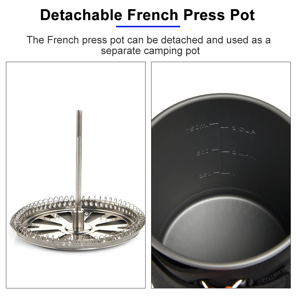 Widesea Portable Camping Gas Stove With Heat Exchanger Set