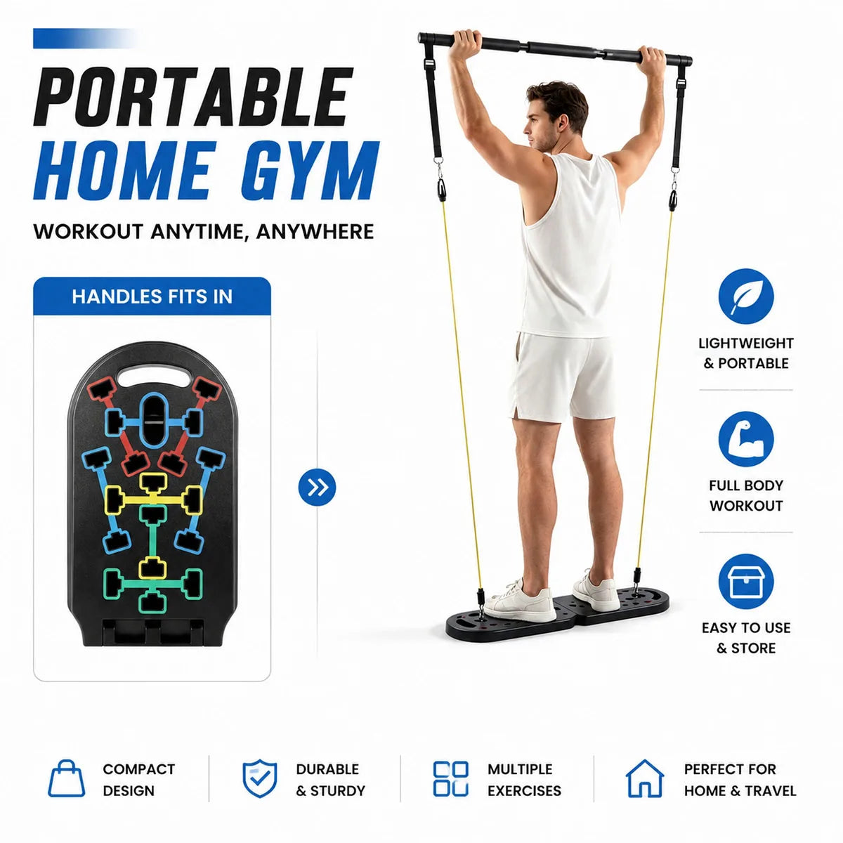 20 In 1 Portable Home Gym Foldable Push Up Board