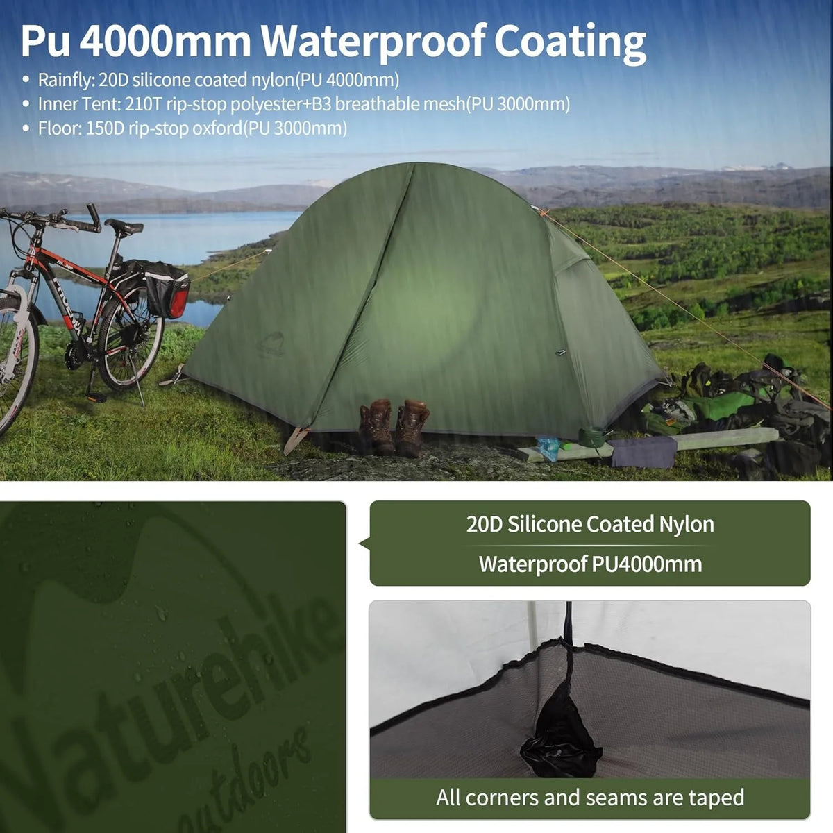 Naturehike Waterproof Double Layer Backpacking Tent