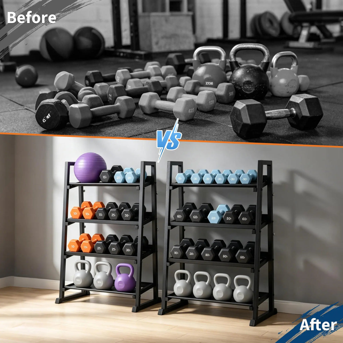 Himiss 3 Tier Dumbbell Rack For Home Gym