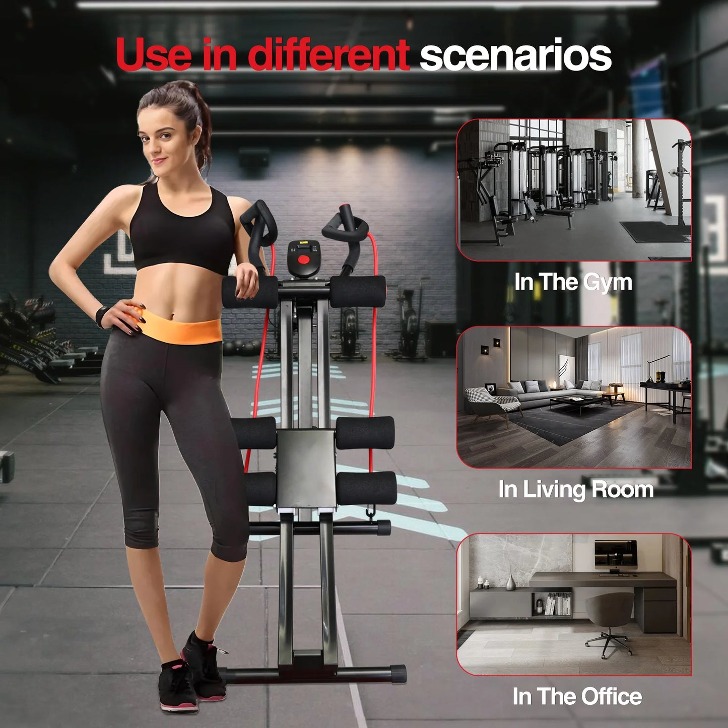 Foldable Ab Machine For Home Gym Core Strength Trainer