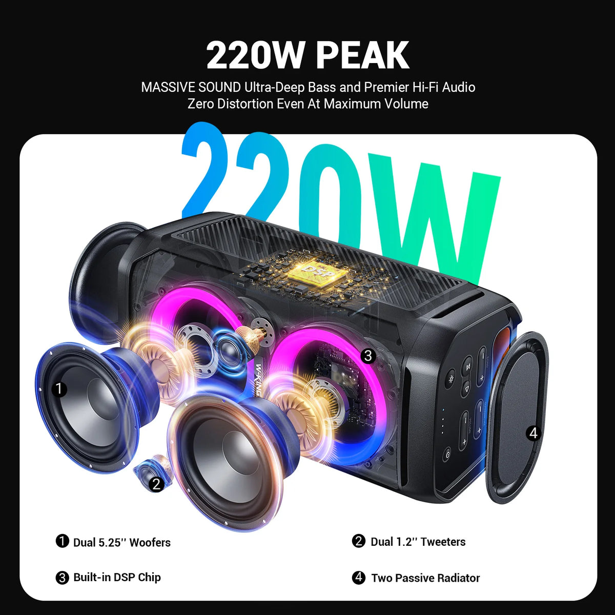 W-King T11 Portable Bluetooth Speaker