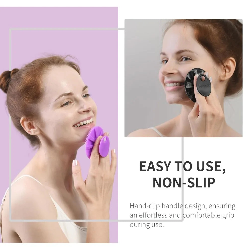 Silicone Face Scrubber 2 Pack Gentle Cleansing Brush