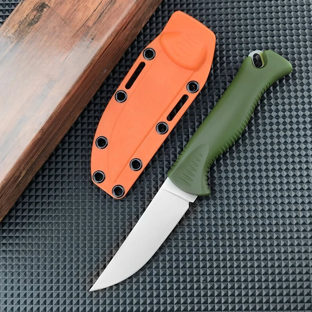 Meatcrafter BM 15500 Camping Adventure Practical Fixed Blade Knife Multipurpose Wilderness Hiking Meat Cutting Tools Nylon Fiber Handle