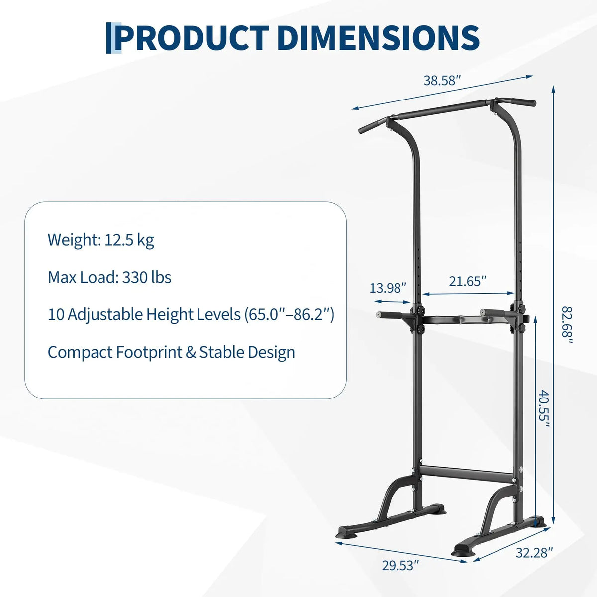 HiMISS Adjustable Power Tower for Strength Training
